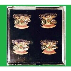 1997 OAKLAND Athletics Interleague Rivalry Series 4 Pin Set